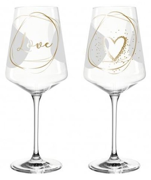 Skleničky na bílé víno 2 ks PRESENTE " Love " Leonardo