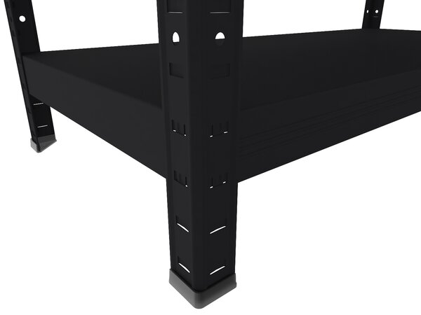 Regál do sklepa Biedrax 40 x 90 x 210 cm, černý, 7 polic plech, nosnost 100 kg na polici