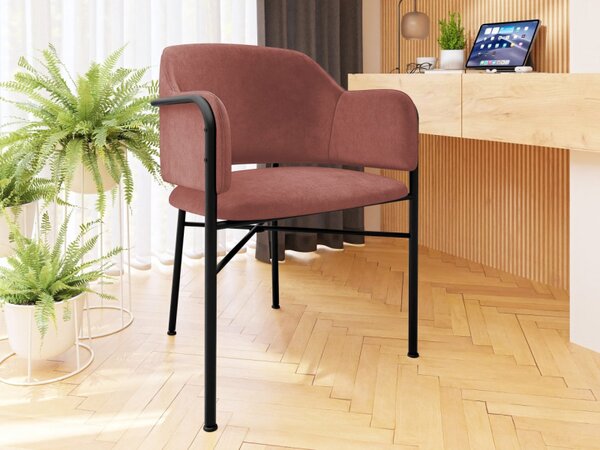 Čalouněná jídelní židle Uzpira, Potah: Magic Velvet 2209, Barva dřeva: černá 5903211334184