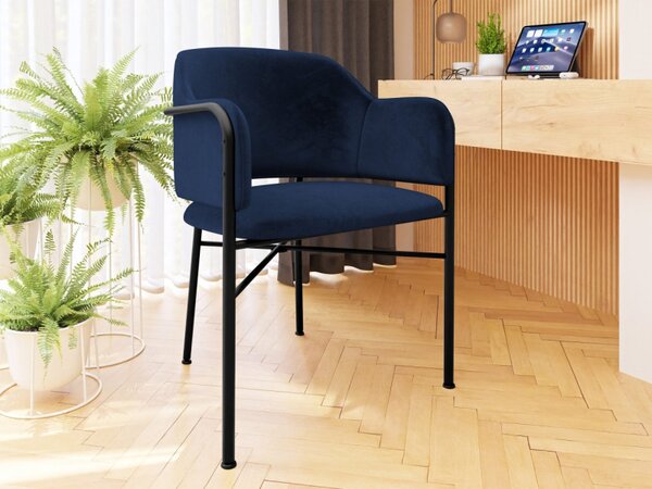 Čalouněná jídelní židle Uzpira, Potah: Magic Velvet 2209, Barva dřeva: černá 5903211334184