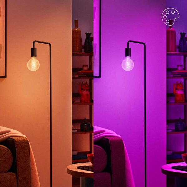 PH 8720169165793 WiZ Smart LED Žárovka s tradičním vzhledem, čirá, 40 W 470lm 2200-6500K (RGB) G95 E27 - PHILIPS