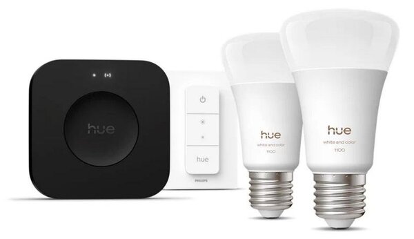 PH 8720169374683 Hue WCA 2 x smart žárovka A60 E27, 8,1W, 1100lm, 1000-20000K RGB, vypínač se stmívačem, bridge - PHILIPS