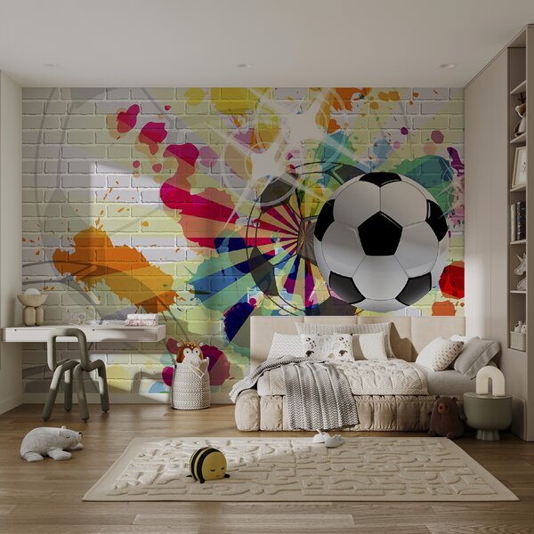 Fototapety Fotbal je pestrý sport, Fototapety dětské, Fototapety pro chlapce, u72798 : uwalls.cz