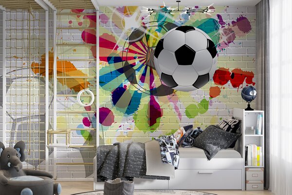 Fototapety Fotbal je pestrý sport, Fototapety dětské, Fototapety pro chlapce, u72798 : uwalls.cz
