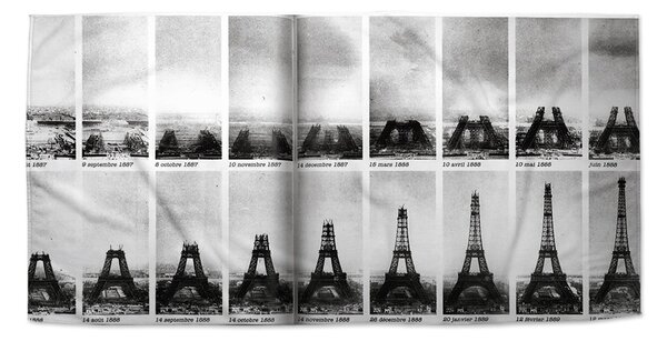 Ručník SABLIO - Eiffelova věž stavba 30x50 cm
