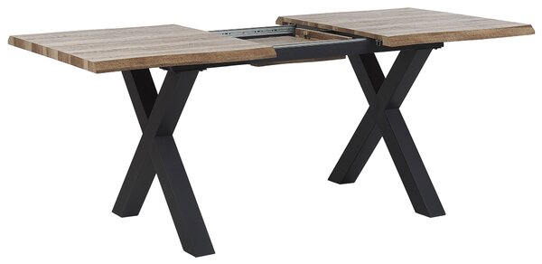 Rozkládací jídelní stůl BRONSON Tmavě hnědá 140/180 cm 90 cm