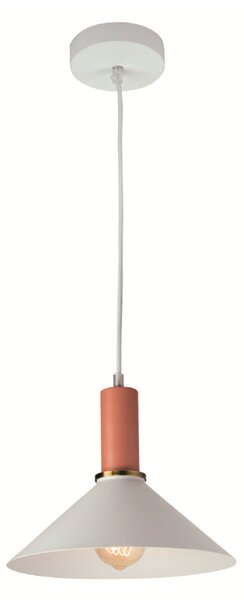 Zambelis 180053 závěsná lampa, matně lososově bílá, 1xE27, 25cm