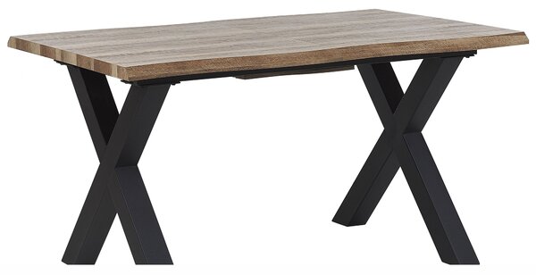 Rozkládací jídelní stůl BRONSON Tmavě hnědá 140/180 cm 90 cm