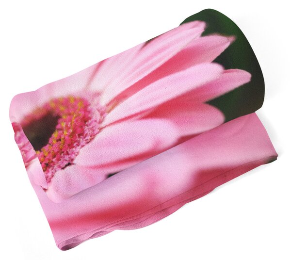 Deka SABLIO - Růžová gerbera 150x120 cm