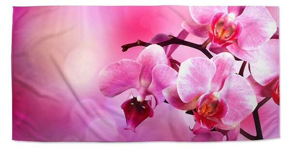 Ručník SABLIO - Květy orchideje 30x50 cm
