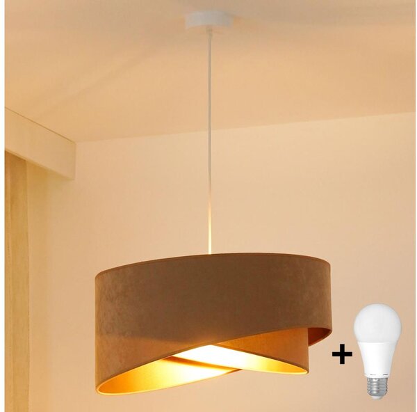 Brilagi - LED Lustr na lanku LYRA 1xE27/15W/230V hnědá/zlatá
