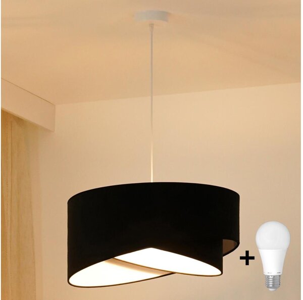 Brilagi - LED Lustr na lanku LYRA 1xE27/15W/230V černá/bílá