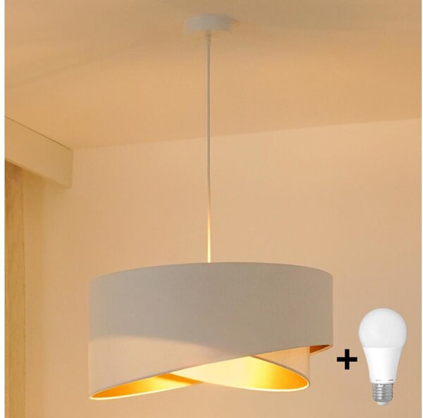 Brilagi - LED Lustr na lanku LYRA 1xE27/15W/230V bílá/zlatá