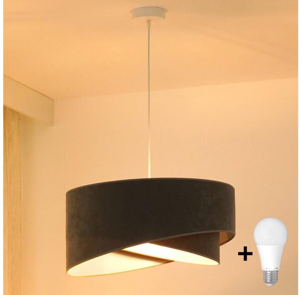 Brilagi - LED Lustr na lanku LYRA 1xE27/15W/230V šedá/bílá