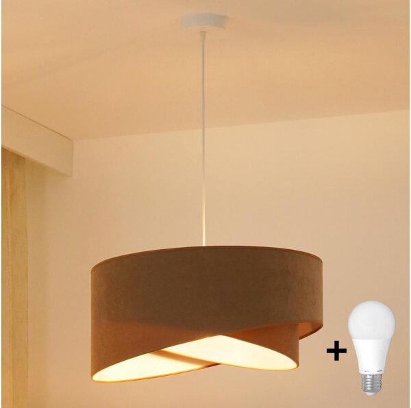 Brilagi - LED Lustr na lanku LYRA 1xE27/15W/230V hnědá/bílá