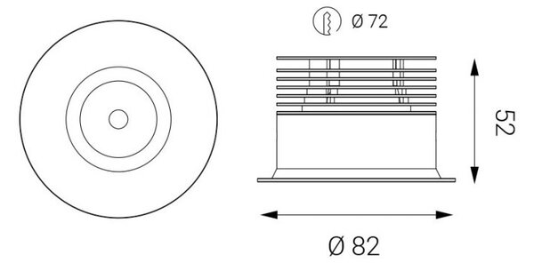 Led2 Zápustné LED svítidlo SPOT II C ø 8,2 cm, hl. 5,2 cm, IP44 Barva: Bílá, Teplota světla: 3000/3500/4000K, Stmívání, řízení: DALI/PUSH