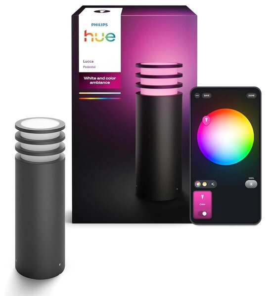 PH 8721103118691 Hue Lucca venkovní podstavcové LED svítidlo A60 WCA antracit 1000-20000K RGB - PHILIPS