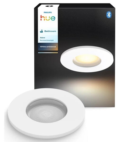 PH 8721103072962 Hue Adore zápustné koupelnové svítidlo kulaté 1x4,2W, 2000-6500K, IP44, bílá - PHILIPS