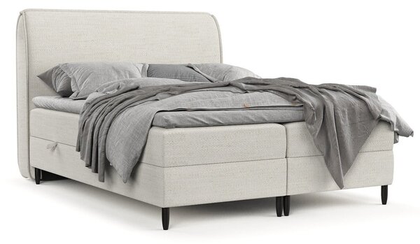 Krémová boxspring postel s úložným prostorem 160x200 cm Melba – Maison de Rêve