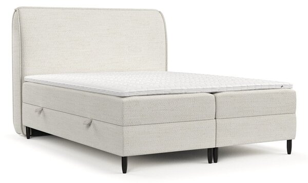 Krémová boxspring postel s úložným prostorem 160x200 cm Melba – Maison de Rêve