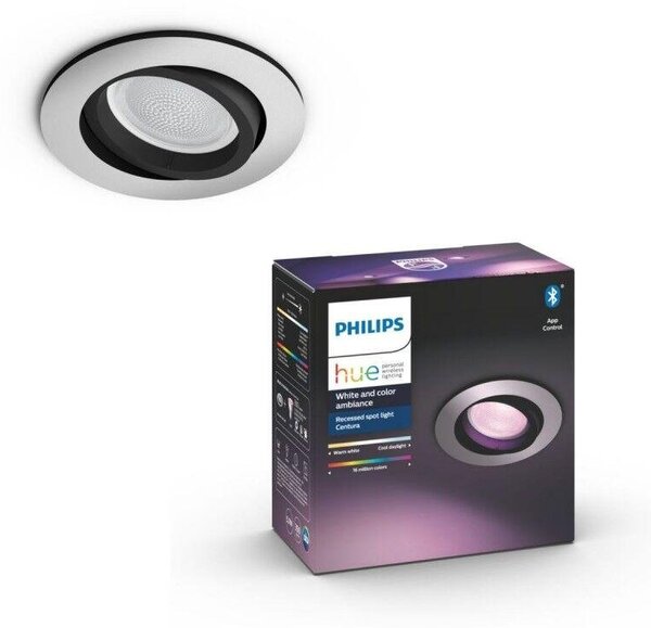 PH 8720169318793 Hue WACA Centura podhledové LED svítidlo GU10 5.7W 350lm 2000-6500K RGB IP20 kulaté hliník - PHILIPS