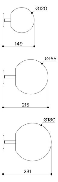 Contain designová nástěnná svítidla Planette Wall (průměr 12 cm)