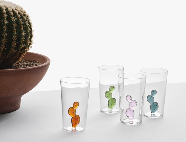 Ichendorf Milano designové sklenice na vodu Desert Plants Longdrink Cactus