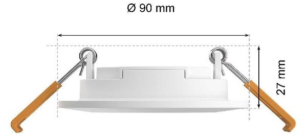 PH 8720169264090 Hue WCA Slim koupelnové zápustné svítidlo LED 8,3W 750lm 2200-6500K RGB 9cm kulaté IP44, bílé - PHILIPS