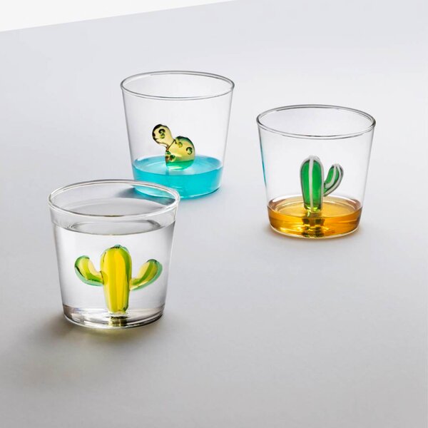 Ichendorf Milano designové karafy Desert Plants Bottle Cactus Pink Flower