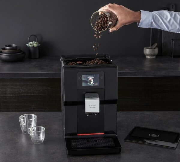 Krups - Aut. kávovar s nádobou na mléko INTUITION PREFERENCE 1450W/230V černá