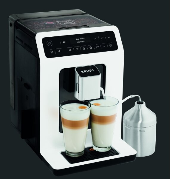 Krups - Automatický kávovar s nádobou na mléko EVIDENCE 1450W/230V bílá
