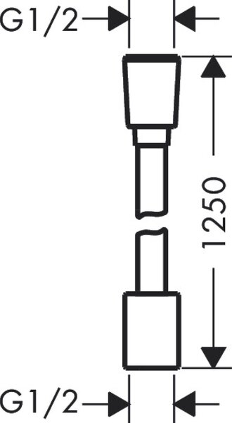 Hansgrohe Designflex sprchová hadice 125 cm chrom 28220000