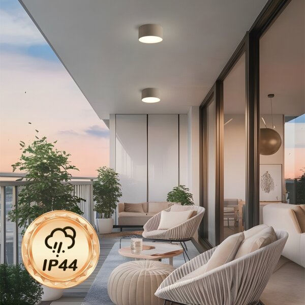 Brilagi - LED Koupelnové stropní svítidlo FORIS LED/14W/230V pr. 12 cm béž IP44