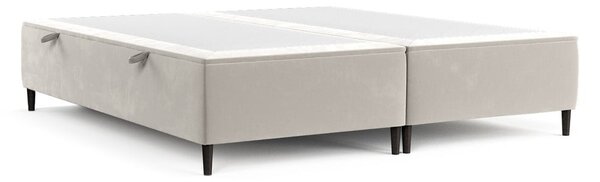 Krémová čalouněná dvoulůžková postel s úložným prostorem 160x200 cm Tate – Maison de Rêve