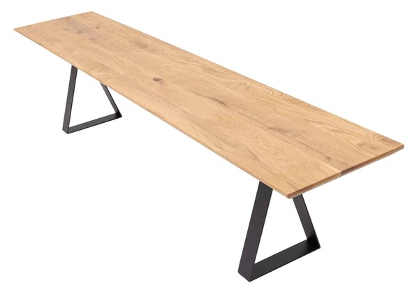 Dubová masivní lavice Delta - 160 cm