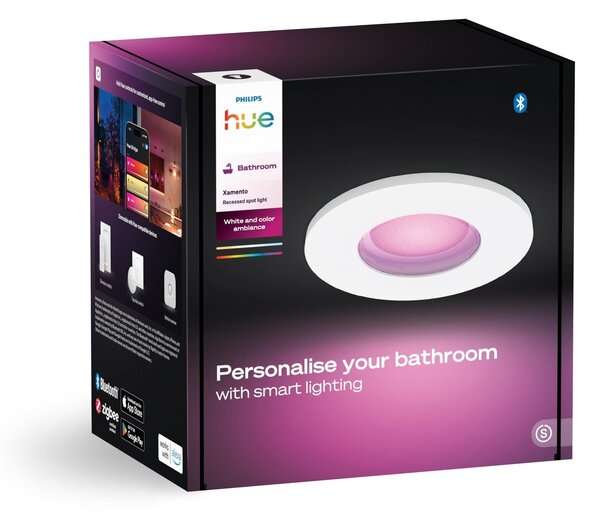 PH 8721103072849 Hue Xamento podhledové LED svítidlo 1x4,2W, 2000-6500K, RGB, IP44, bílá - PHILIPS