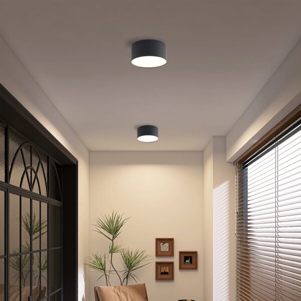 Brilagi - LED Koupelnové stropní svítidlo FORIS LED/14W/230V pr. 12 cm čern IP44