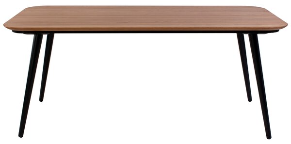 Dřevěný jídelní stůl RAGABA CONTRAST 180 x 90 cm s černou podnoží