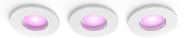 PH 8721103072900 Hue Xamento podhledové LED svítidlo 3x4,2W, 2000-6500K, RGB, IP44, bílá (3ks) - PHILIPS