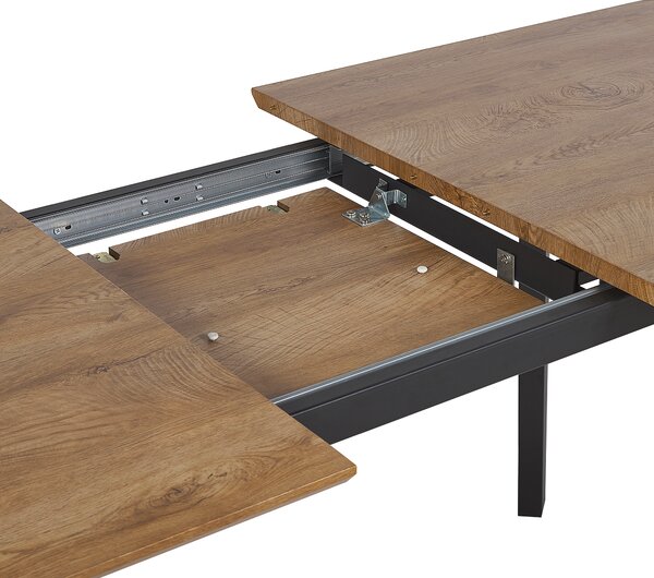 Rozkládací jídelní stůl SALVADOR Tmavě hnědá 160/200 cm 90 cm