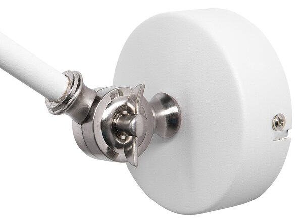 Sada 2 nástěnných lamp MISSISSIPPI Nastavitelná Kov Bílá