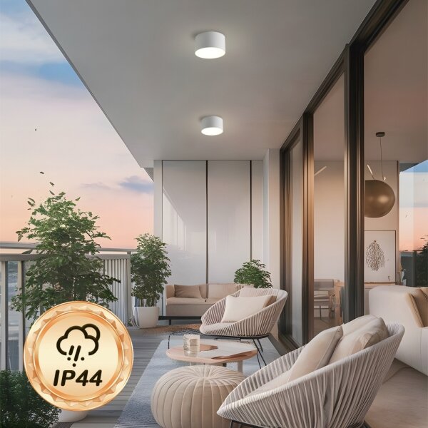 Brilagi - LED Koupelnové stropní svítidlo FORIS LED/9W/230V pr. 9 cm bílá IP44