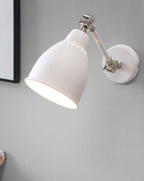 Sada 2 nástěnných lamp MISSISSIPPI Nastavitelná Kov Bílá