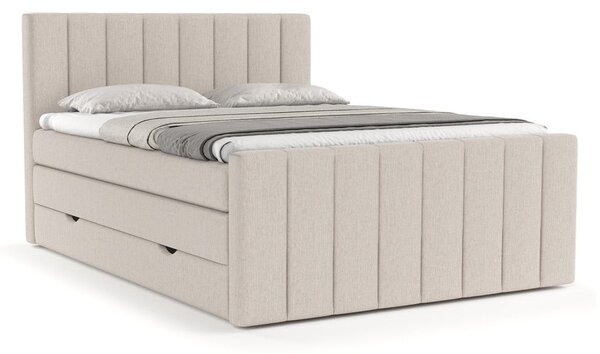 Béžová boxspring postel s úložným prostorem 180x200 cm Ruby – Maison de Rêve