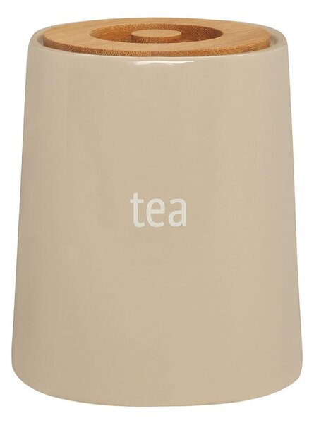 Krémová dóza na čaj s bambusovým víkem Premier Housewares Fletcher, 800 ml