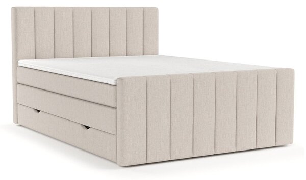 Béžová boxspring postel s úložným prostorem 180x200 cm Ruby – Maison de Rêve