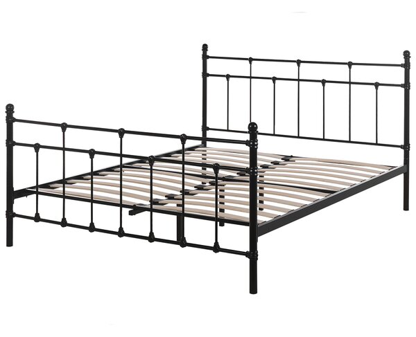 Postel Kov LYNX 140 x 200 cm Černá