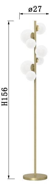 ONLI - Stojací lampa PALOMA 7xG9/10W/230V zlatá