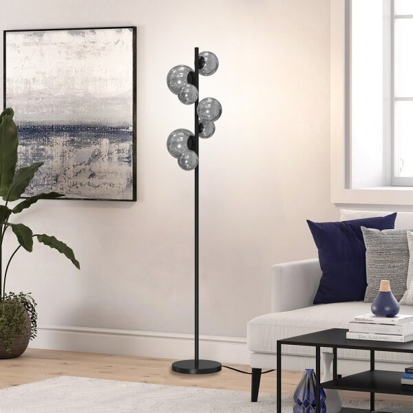 ONLI - Stojací lampa PALOMA 7xG9/10W/230V černá/kouřová
