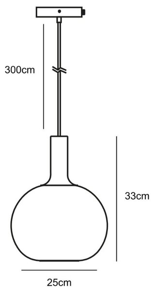 Nordlux Opálově bílé skleněné závěsné světlo Alton 25 cm